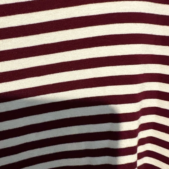 Old Navy Burgundy and White Striped Top - Picture 5 of 5
